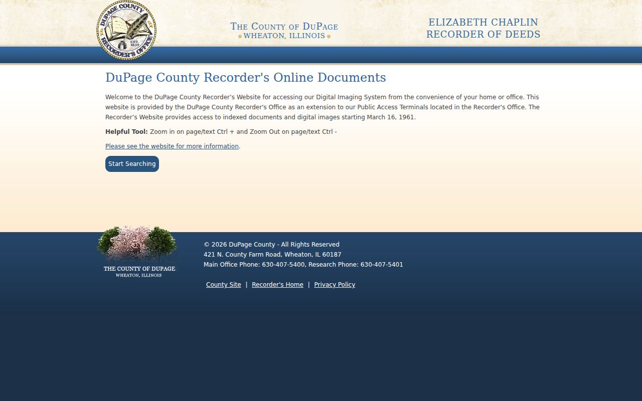 Wheaton residents directory DuPage Recorder records