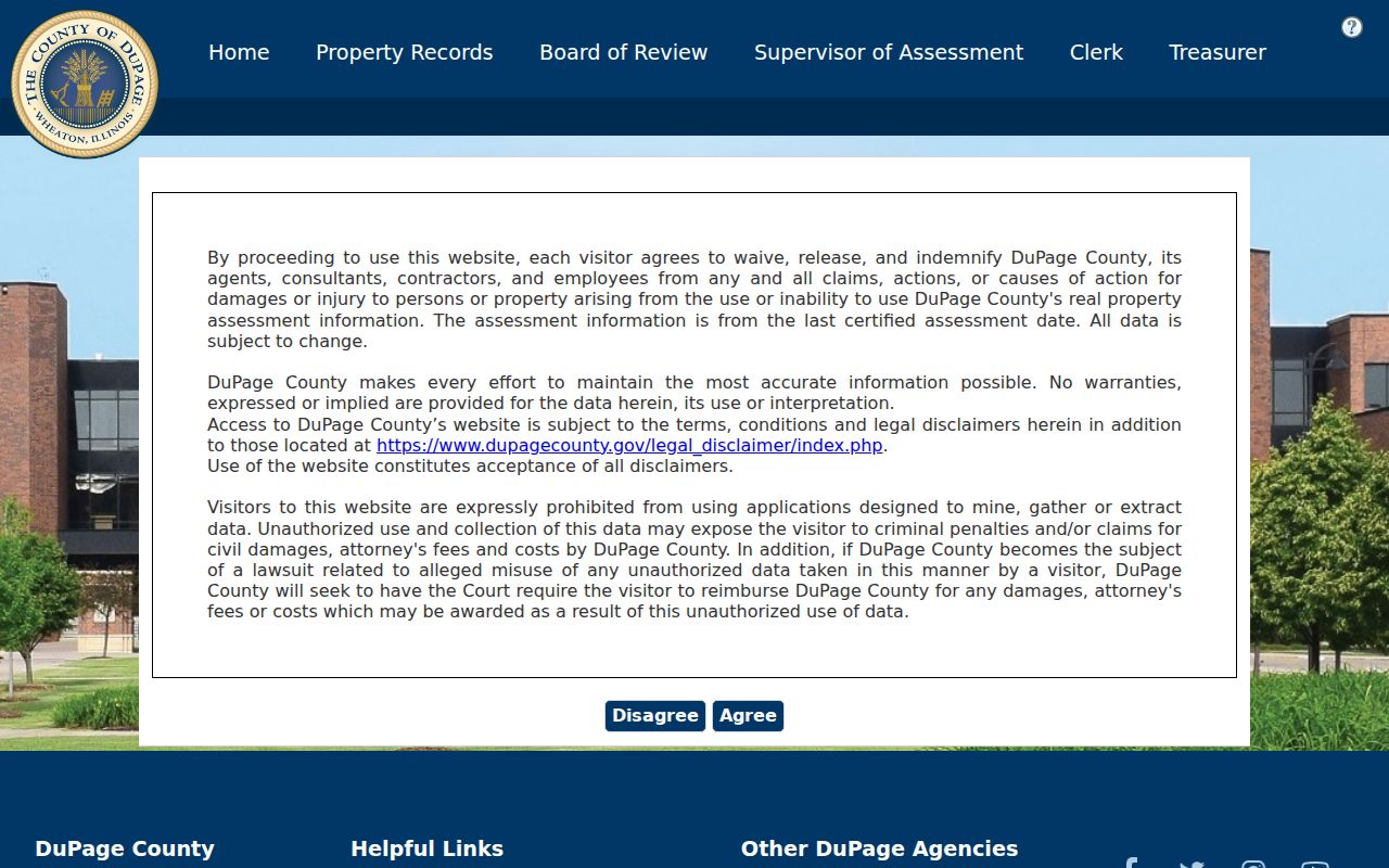 Wheaton street directory DuPage assessor address search